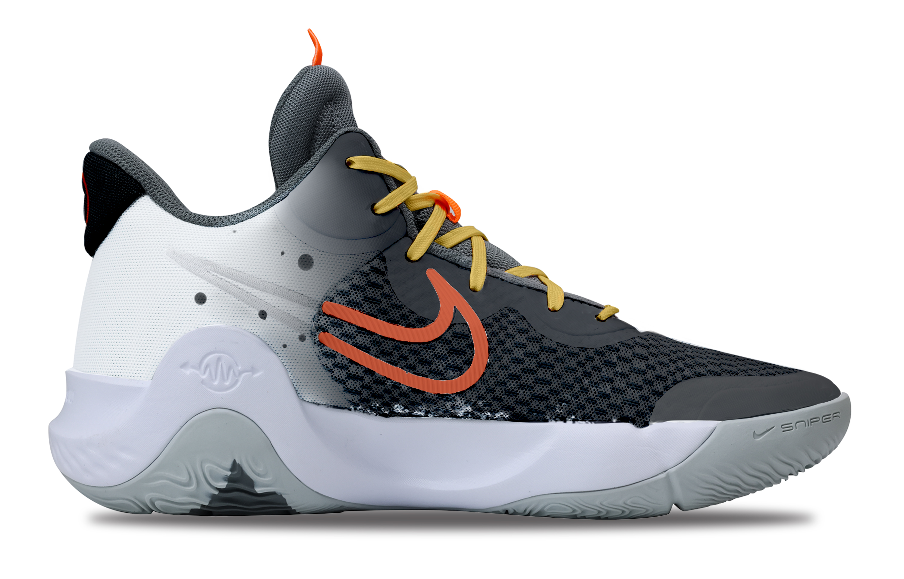 Nike KD Trey 5 IX Cushioning Abrasion Resistant Impact Resistant Super Light Mid top Basketball Shoes Unisex Gray Black