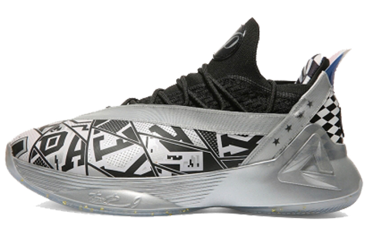 PEAK Parker Seven High top Performance Basketball Shoes Men’s Silver Retirement Edition, Lightning Gift Box Set