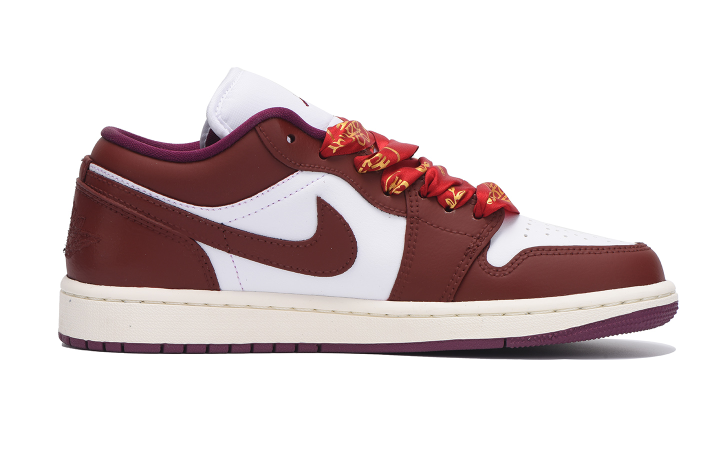 Jordan Air Jordan 1 Slip Resistant And Abrasion Resistant Coverage Low top Vintage Basketball Shoes Women’s True Red