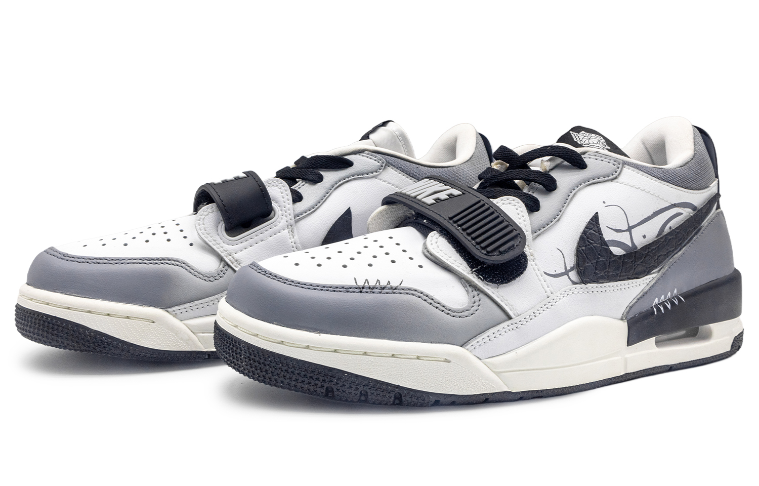 Jordan Legacy 312 Mesh, Leather Abrasion Resistant Low top Vintage Basketball Shoes Men’s Black