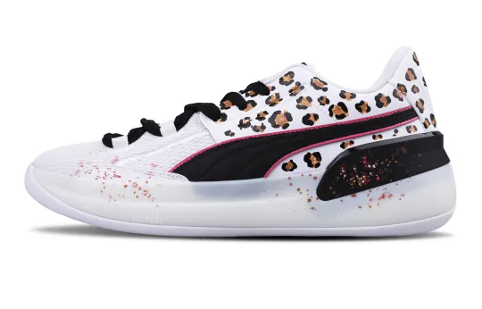 PUMA Clyde Hardwood Low top Basketball Shoes Men's White
