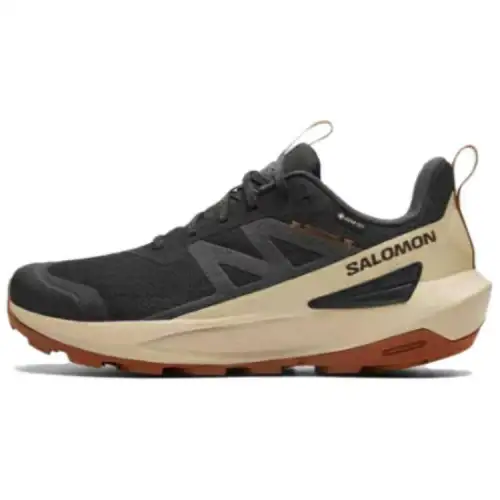 SALOMON Elixir Fabric Soft And Comfortable Waterproof And Breathable Low top Hiking Shoes Men's Black Beige