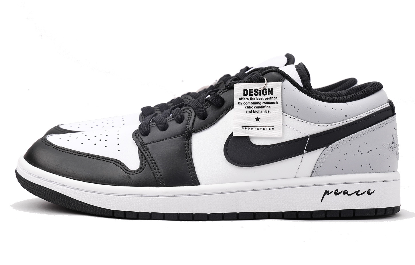Jordan Air Jordan 1 Low top Vintage Basketball Shoes Men’s Black Gray