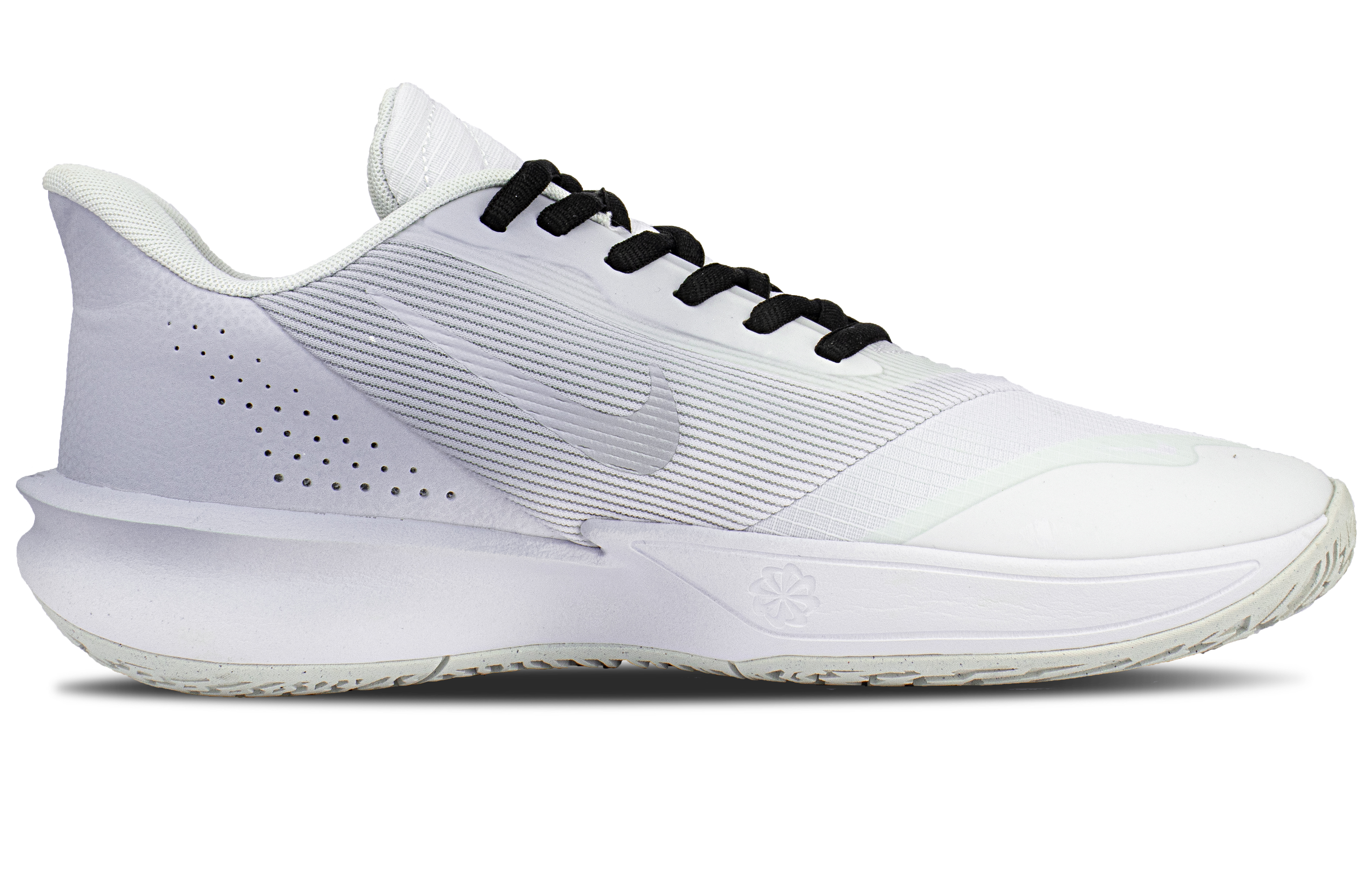 Nike Precision 7 Comfortable Mesh Low top Basketball Shoes Unisex White Purple