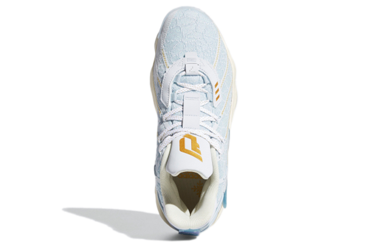 Кроссовки adidas D lillard 7 GCA "Christmas" (голубые) — фото 4