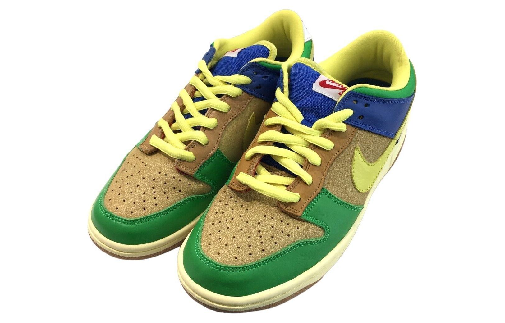 Мужские кроссовки Nike Dunk SB Premium "Brooklyn Projects" (желто-сине-зеленые) — Жёлтый / синий / зелёный — фото 5