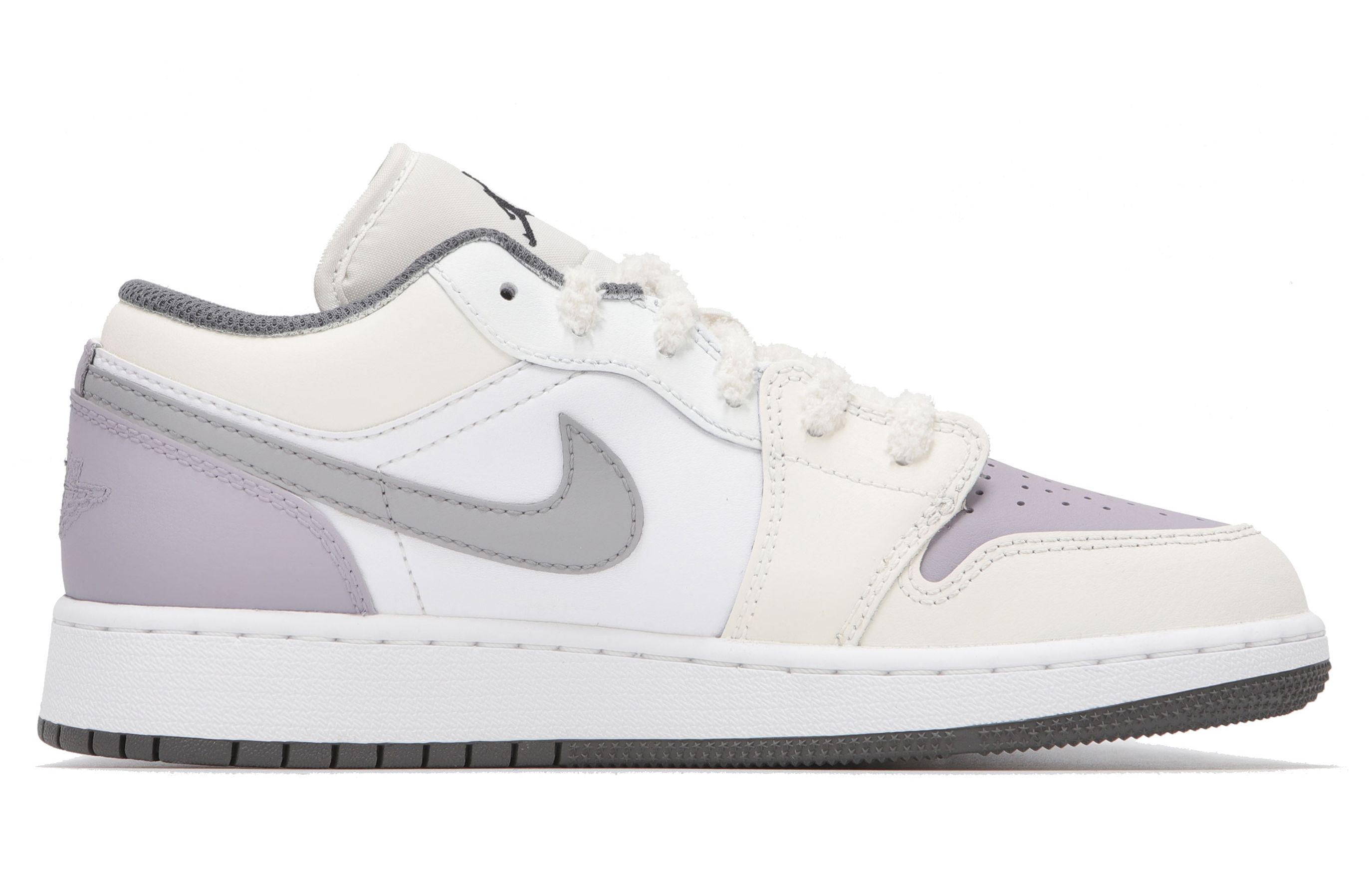 Jordan Air Jordan 1 Abrasion Resistant Abrasion Resistant Low top Vintage Basketball Shoes Unisex White Purple