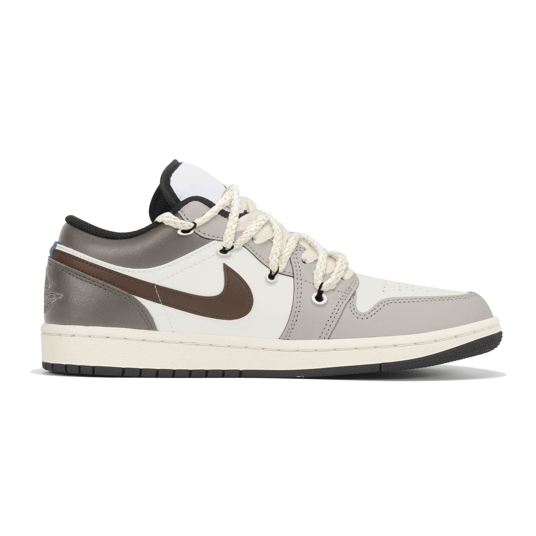 Jordan Air Jordan 1 Chocolate Pie Comfortable Abrasion Resistant Abrasion Resistant Low top Vintage Basketball Shoes