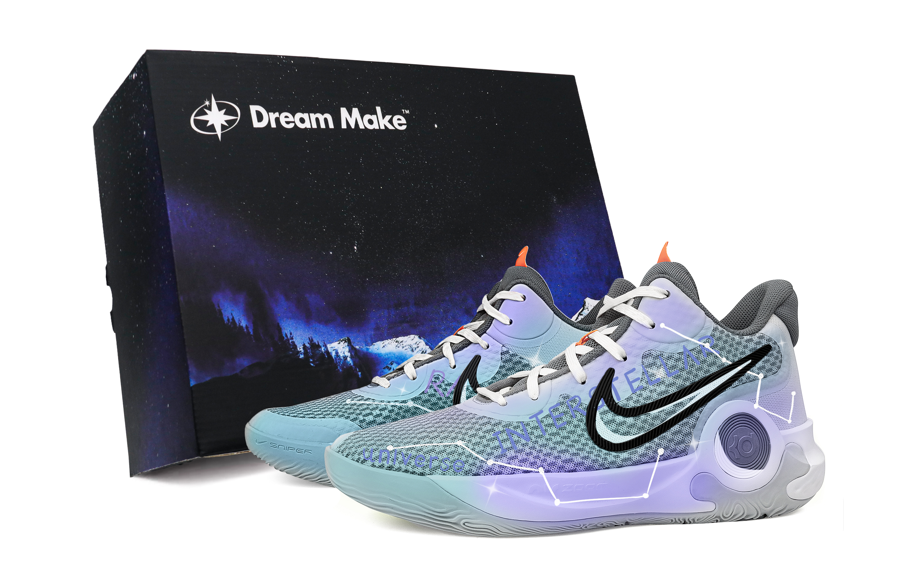 Nike KD Trey 5 IX Slip Resistant Abrasion Resistant Balance Low top Vintage Basketball Shoes Unisex Light Blue