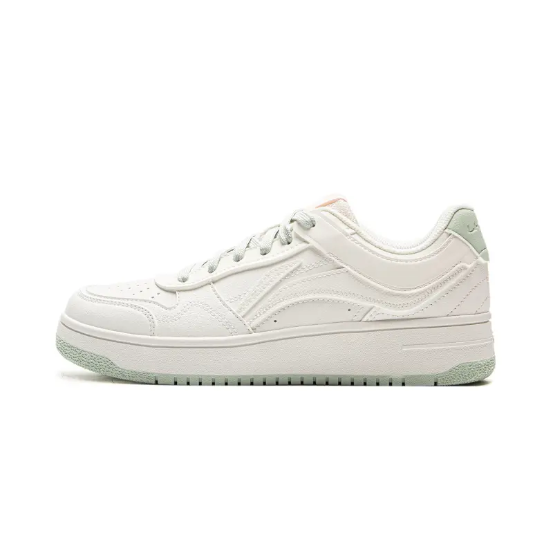 Li Ning Tianji Slip Resistant Cushioning Abrasion Resistant Lightweight Low top Skateboard Shoes Women's Ivory
