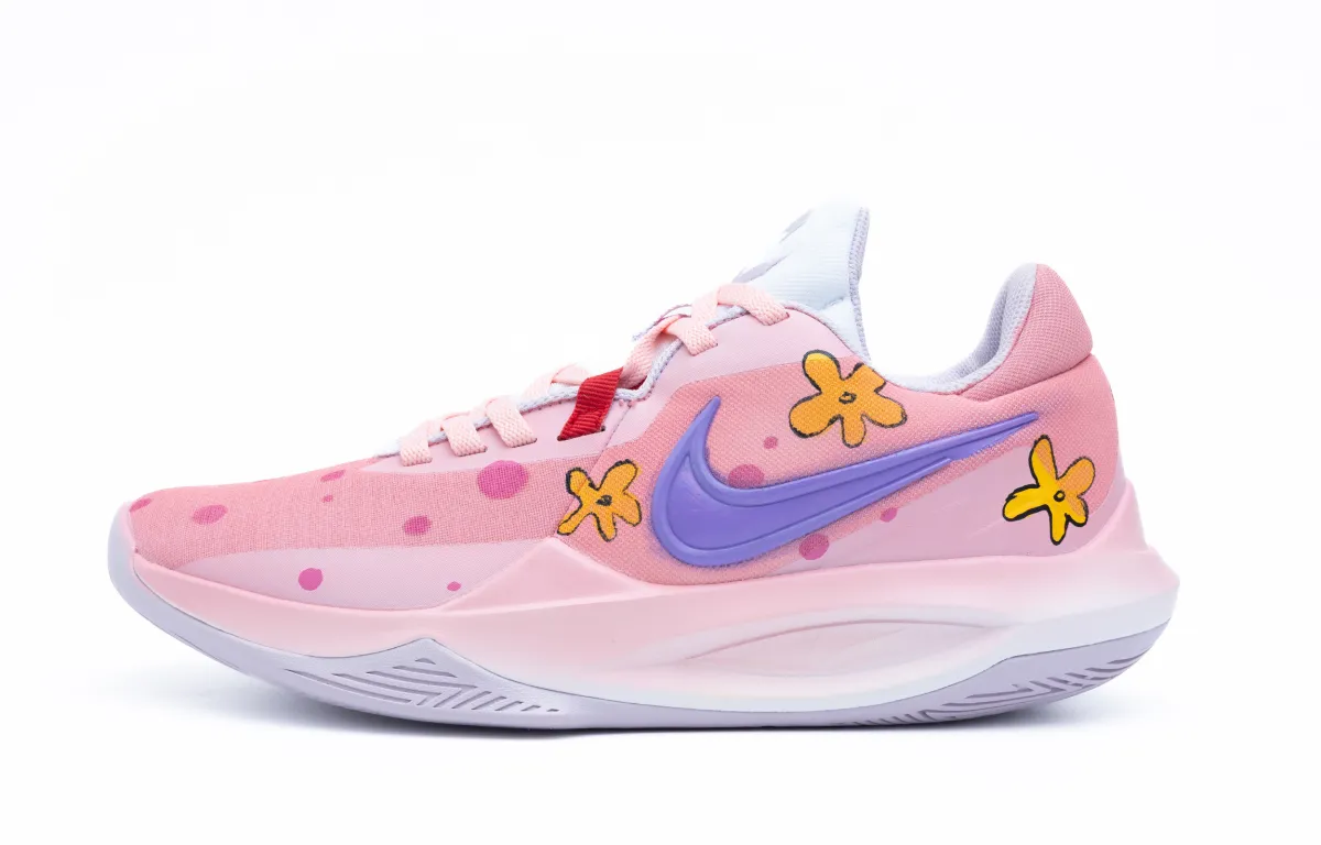 Nike Precision 6 Haimai Fabric Abrasion Resistant Breathable Low top Basketball Shoes Men's Yellow Pink Mismatched