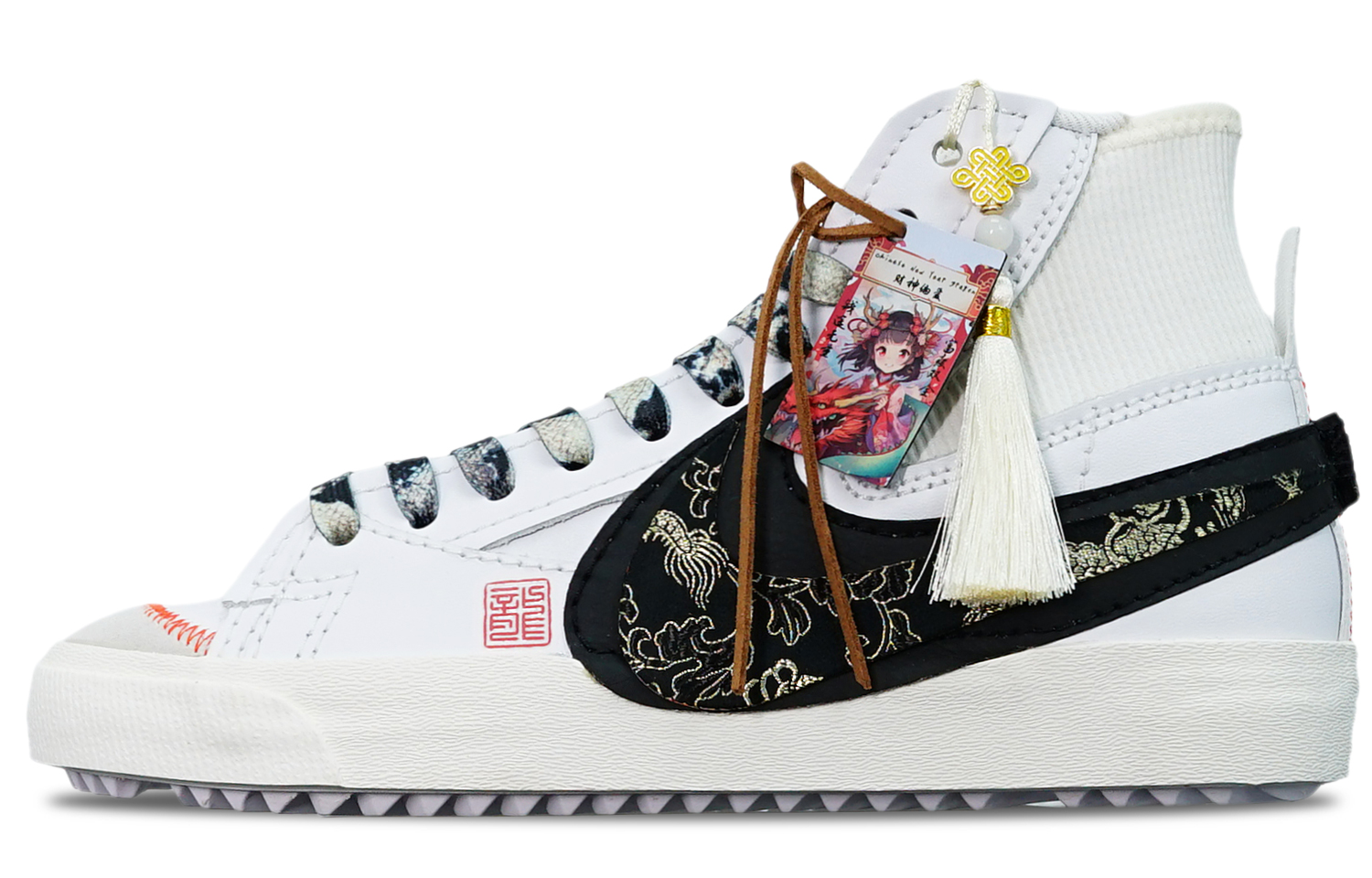 Nike Blazer 77Jumbo High top Skateboard Shoes Unisex Black White