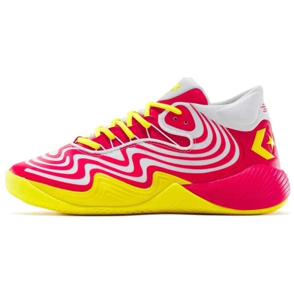 Converse All Star BB Shift Slip Resistant Abrasion Resistant Mid top Basketball Shoes Unisex Red Yellow
