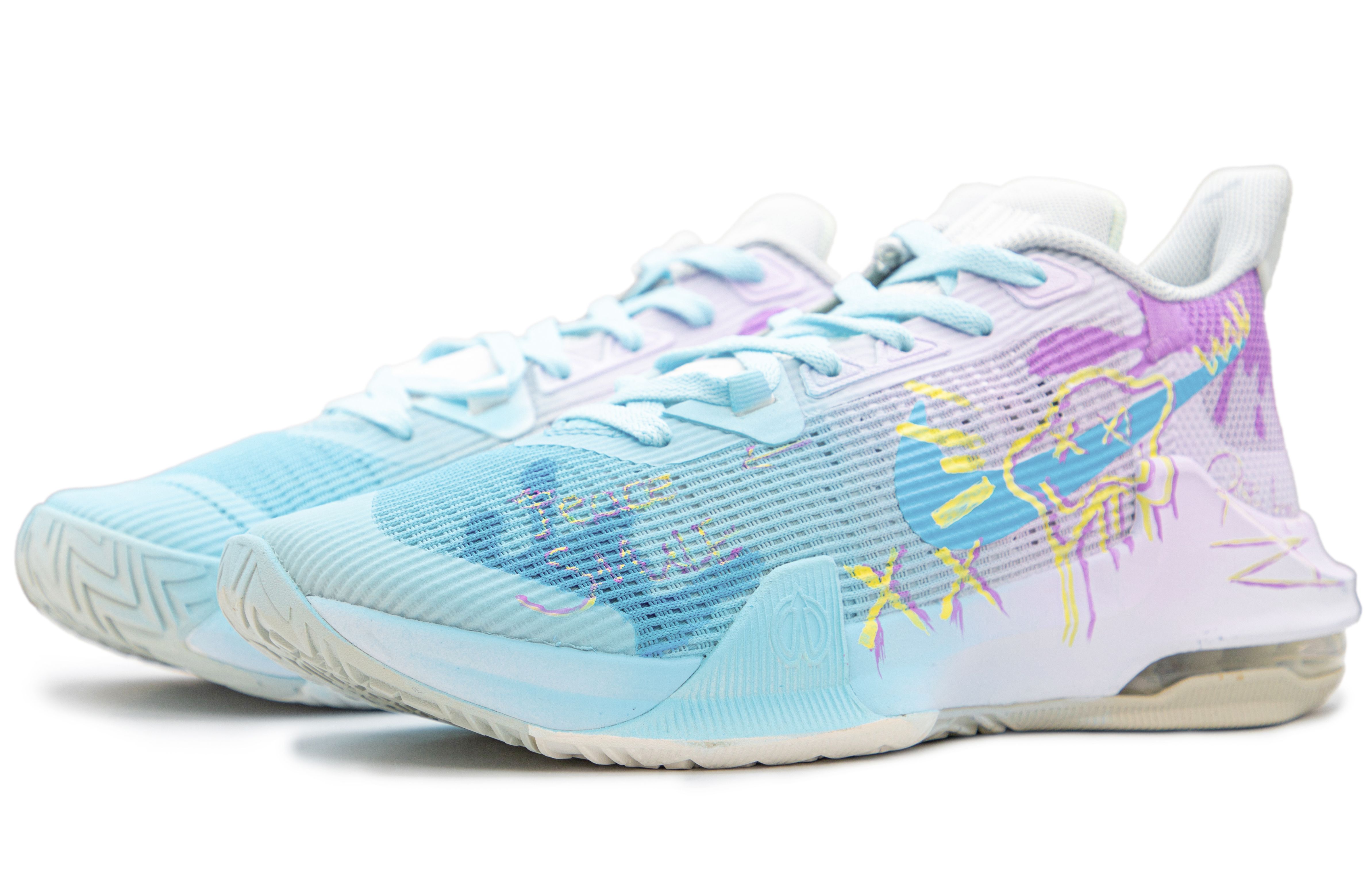Nike Air Max Impact Cushioning Slip Resistant Abrasion Resistant Low top Basketball Shoes Men’s Blue Pink
