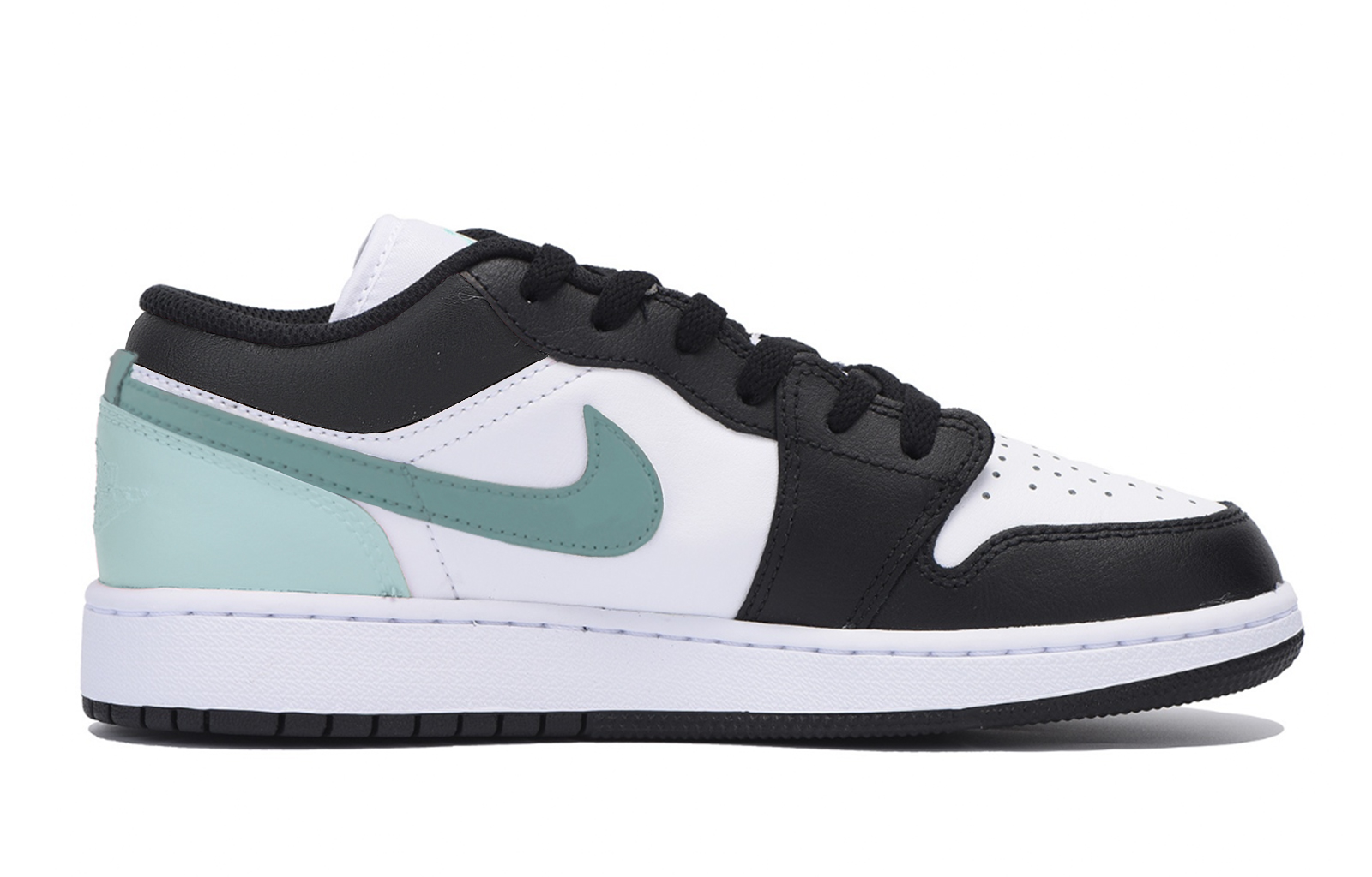 Jordan Air Jordan 1 Slip Resistant Abrasion Resistant Low top Vintage Basketball Shoes Men’s Black Green