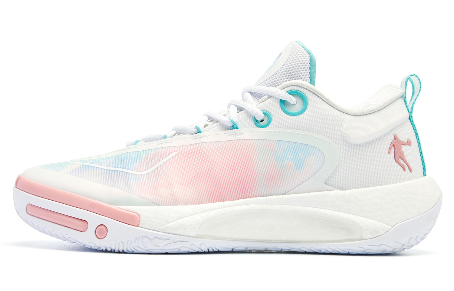 QIAODAN Wind Blade 4 PRO Low top Basketball Shoes Men’s White Pink