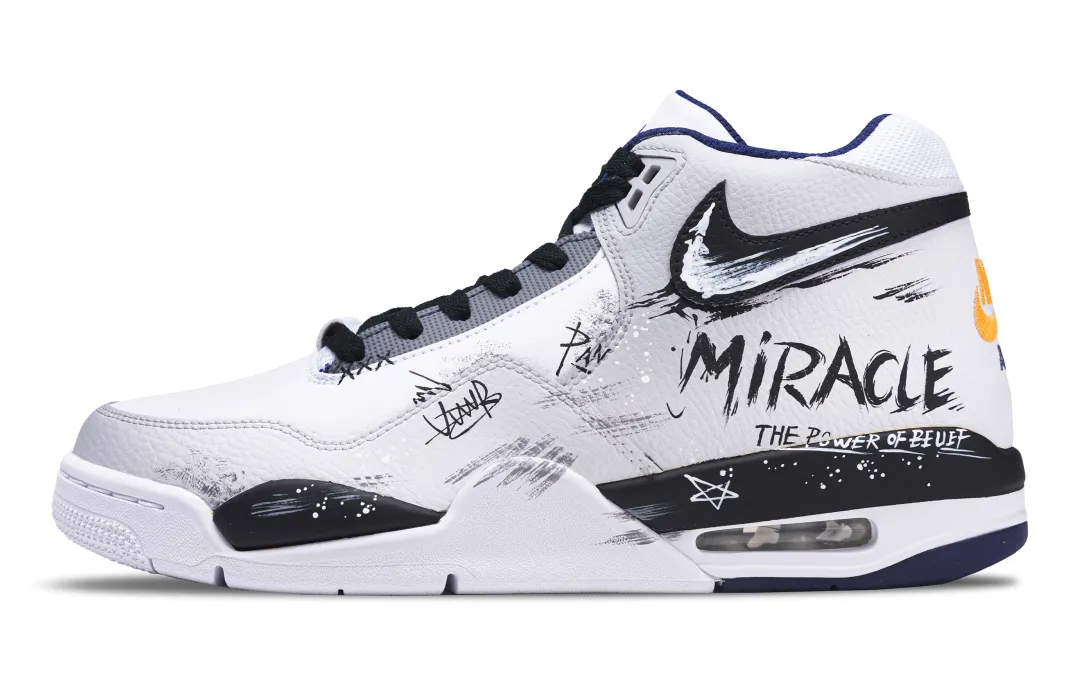 Nike Flight Legacy Gray Track Abrasion Resistant Abrasion Resistant Mid top Vintage Basketball Shoes Men's