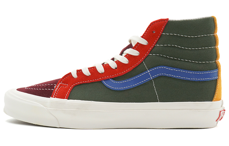 Кеды Vans SK8 Lx (зелено-красно-желтые)