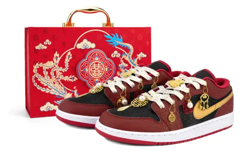 Jordan Air Jordan 1 Low top Basketball Shoes Unisex Red