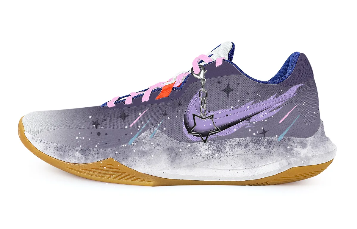 Nike Precision 6 Starlight Purple Fantasy Slip Resistant Abrasion Resistant Low top Basketball Shoes Men's Dark Purple