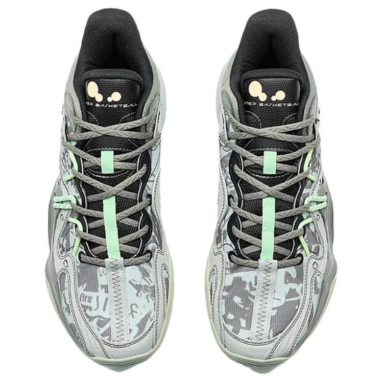 XTEP Coverage Lightweight Thermal Mid top Basketball Shoes Men’s Gray Green