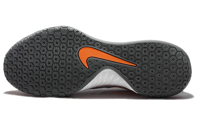 Мужские кроссовки Nike Hyperlive EP (серо-оранжевые) — фото 6