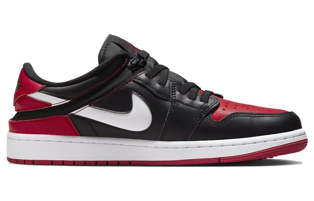 Jordan 1 Low FlyEase Black White Gym Red