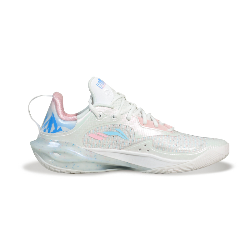 Li Ning Speed 11 Textile, TPU Low top Basketball Shoes Men’s Pearl White