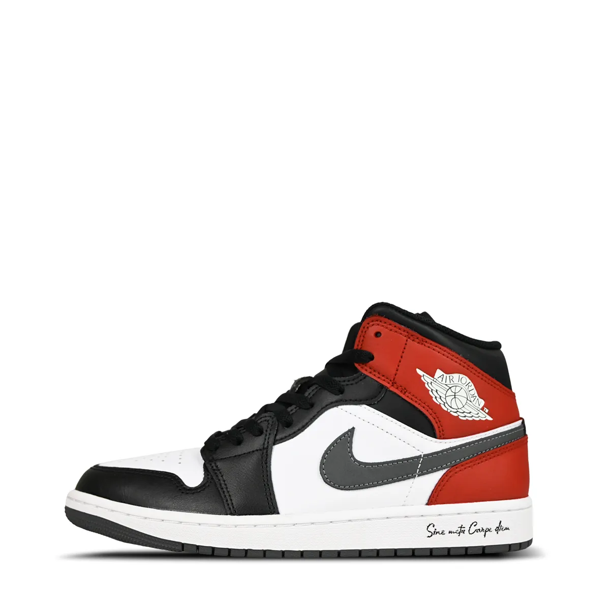 Jordan Air Jordan 1 Abrasion Resistant Abrasion Resistant Mid top Vintage Basketball Shoes Men's Black White Red