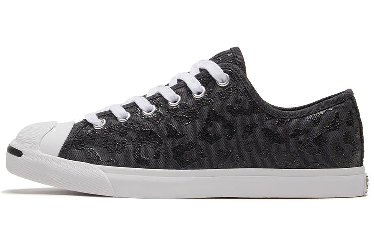 Converse Jack Purcell Lp Low Sole Trendy Retro Casual Sneakers 'Black White' Women's