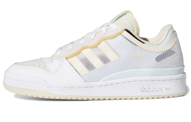 Женские кеды adidas originals FORUM Low TT (бело-желтый)