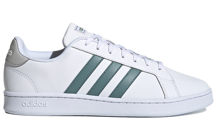 Мужские кеды adidas neo GRAND COURT (бело-зеленые) — Белый / зелёный — фото 2