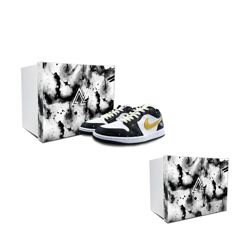 Jordan Air Jordan 1 Abrasion Resistant Low top Vintage Basketball Shoes Women’s Black