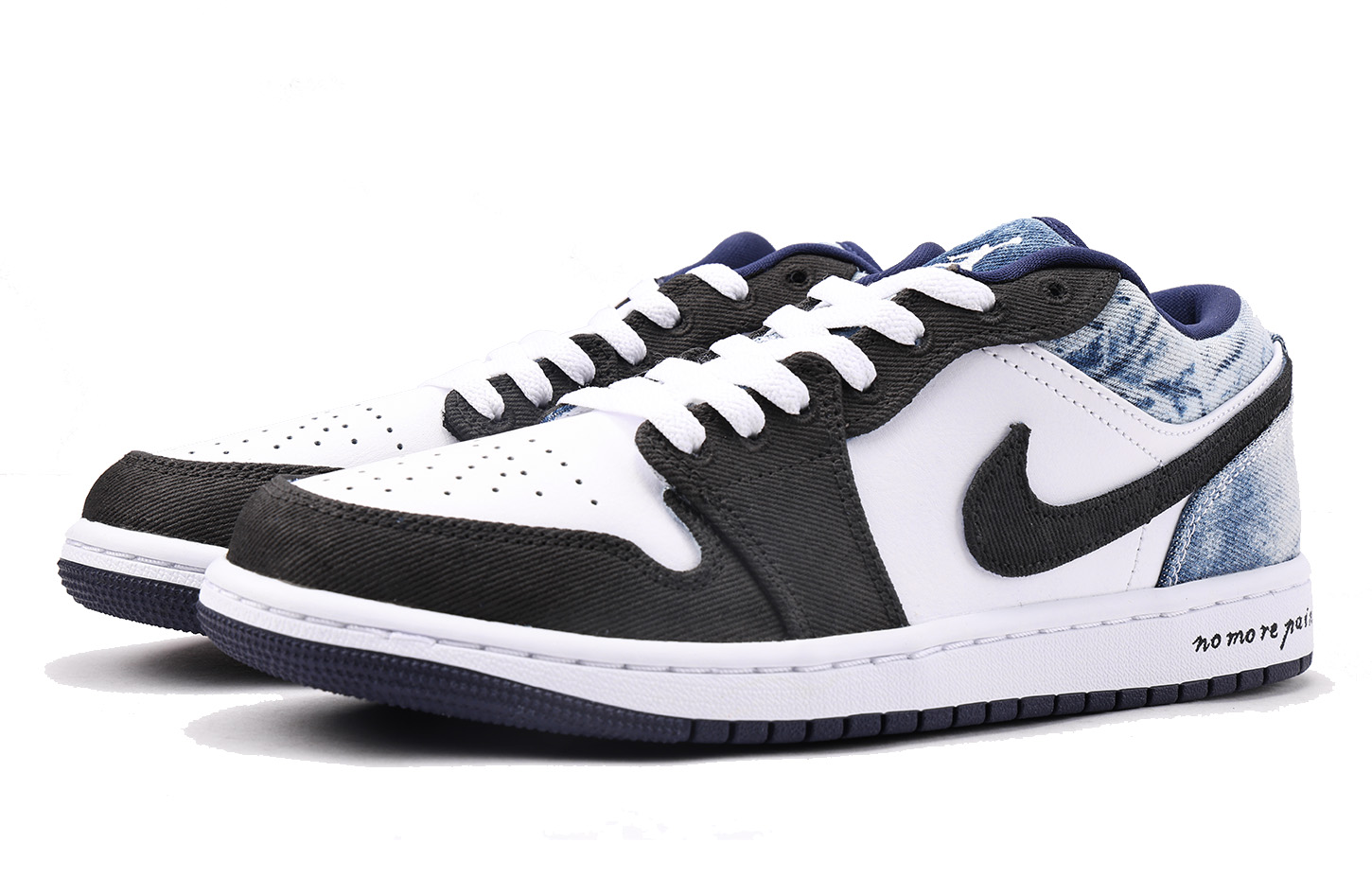 Jordan Air Jordan 1 Slip Resistant Abrasion Resistant Low top Vintage Basketball Shoes Men’s Blue White