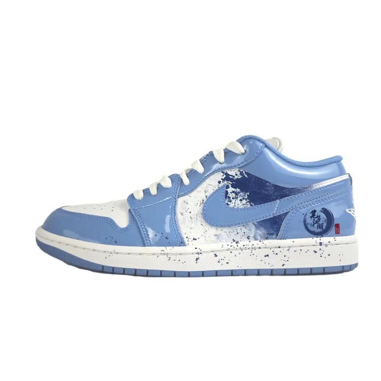 Jordan Air Jordan 1 Low 'Legend Blue' Slip Resistant Abrasion Resistant Low top Vintage Basketball Shoes Unisex Blue