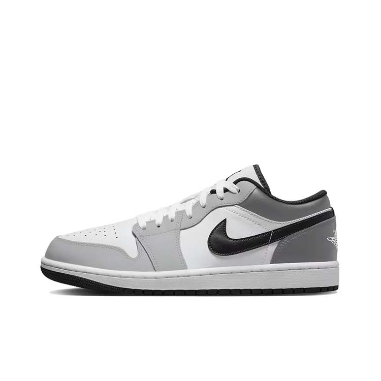 Jordan Air Jordan 1 Cushioning Slip Resistant Low top Vintage Basketball Shoes Men’s Gray White