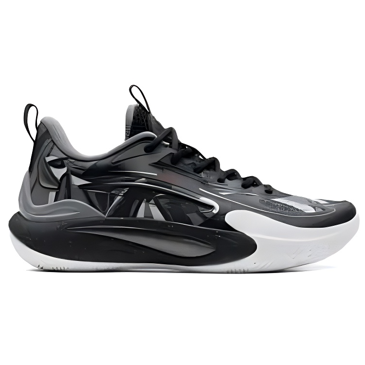 XTEP Wear resistant And Lightweight Low top Rotation Systems Basketball Shoes Men’s Black Gray