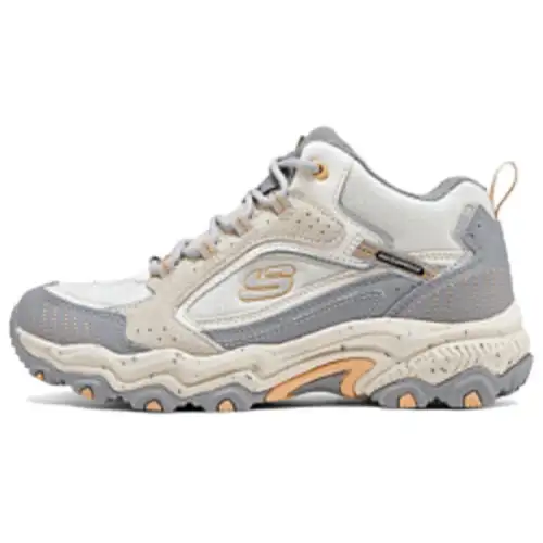 Skechers Abrasion Resistant Rebound Mid top Outdoor Shoes Women's Beige Gray