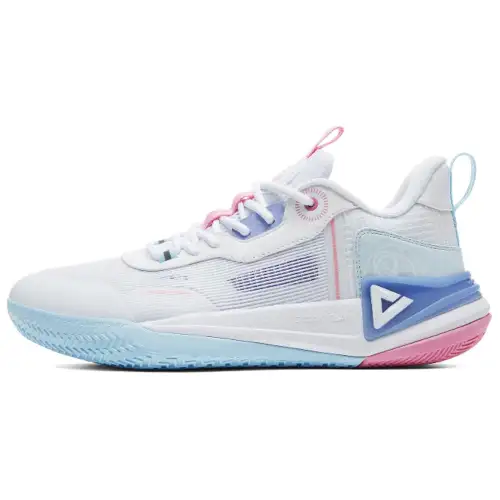 PEAK Slip Resistant, Abrasion Resistant, Breathable Low top Basketball Shoes Men's White