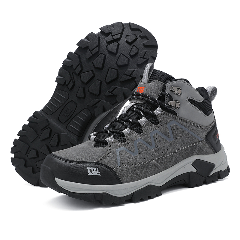 TABOLU Cushioning Slip Resistant Abrasion Resistant High top Hiking Shoes Men’s