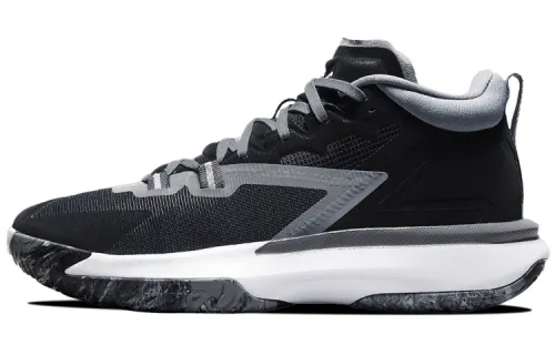 Air Jordan Zion 1 TB Zion shock-absorbing anti-slip wear-resistant wrapping support mid-top basketball shoes men's black and white gray