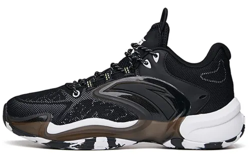 Anta Heat Wave 3 non-slip wear-resistant low-top basketball shoes men's black and white