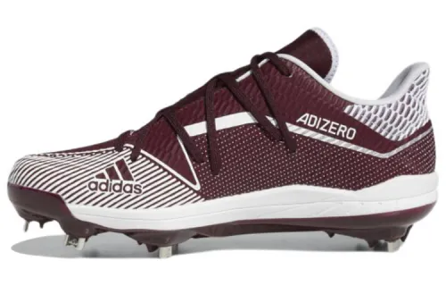 Adidas Adizero Afterburner 7 Cleats Slip Resistant Abrasion Resistant Low top Training Shoes Men's Dark Red