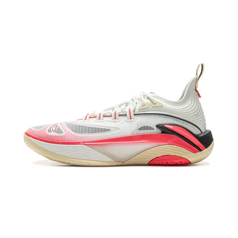 Li Ning BadFive Chase Hunt 1 Super Support Rebound Low top Outdoor Performance Basketball Shoes Men's Champagne White