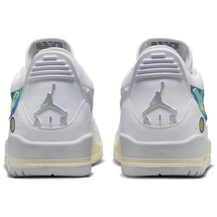 Jordan Legacy 312 Cushioning Slip Resistant Low top Vintage Basketball Shoes Men’s White Blue