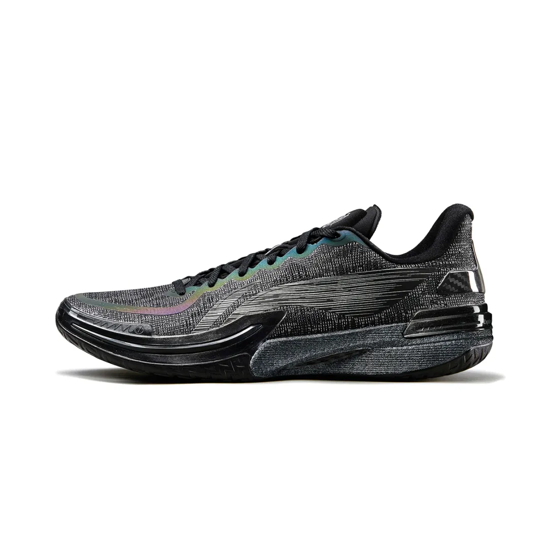 Li Ning Gamma Cushioning Slip Resistant Abrasion Resistant Support Lightweight Low top Basketball Shoes Men's Black