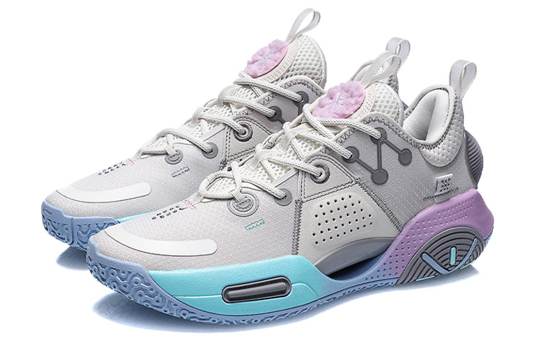 Li Ning All City 9 Cushioning Slip Resistant Low top Basketball Shoes Men’s White