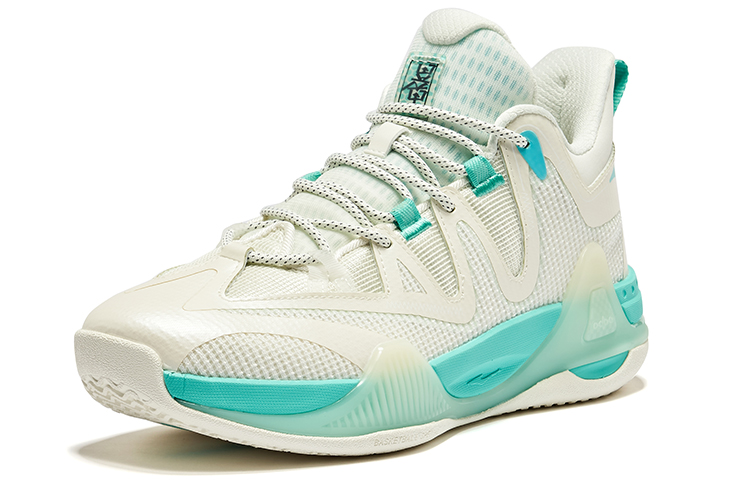 Erke Comfortable And Breathable Cushioning Slip Resistant High top Basketball Shoes Men’s Ivory White Fairy Fruit Green