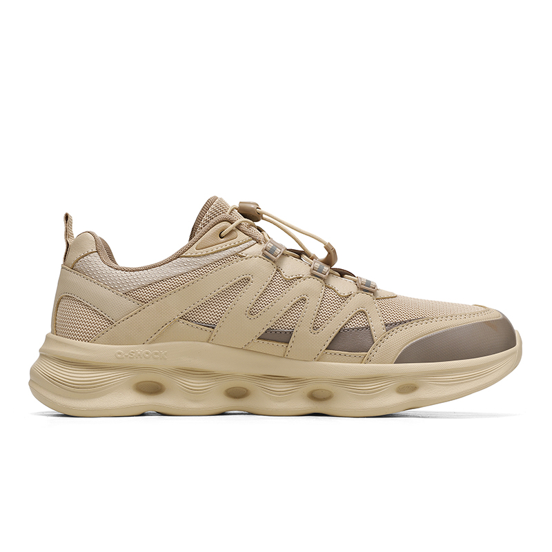 QIAODAN Tanying Trail Running Breathable And Slip Resistant Low top Mountaineering Shoes Men’s Bamboo Brown