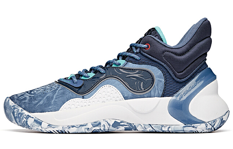 Anta Speedy Decision Textile, Synthetic Leather Cushioning Slip Resistant Abrasion Resistant Mid top Basketball Shoes